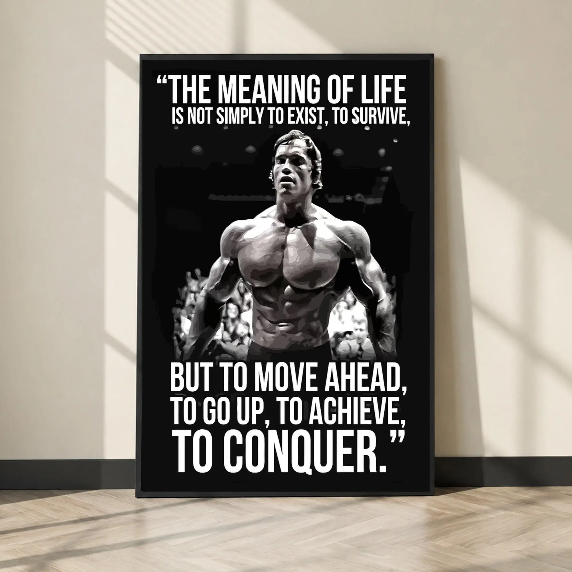 Arnold Schwarzenegger Motivational Quote() Poster, Soccer Wall Art, Home Decor Living Room ( Unframed - Print Only )