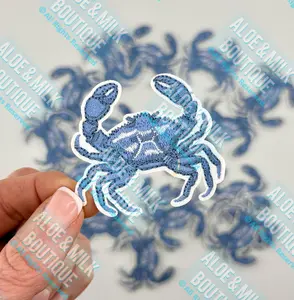 Blue Crab Patch, crab patches, beach patches, beach theme hats, beach party, summer patches, ocean party, ocean. patches