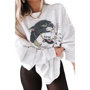 FERAL OVERSIZED GRAPHIC SWEATSHIRT