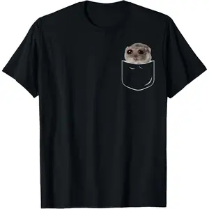 #TikTokShopRestock  Plus Size Pocket Sad Hamster Meme Funny T-Shirt