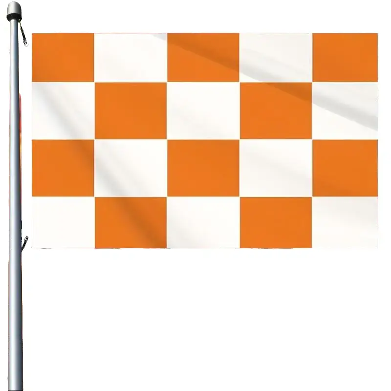 1 Vibrant Color Flag, Orange and White Nautical Flag with White Border, 2-Hole Banner, Suitable for Home/Garden/Outdoor/Indoor Use, Multiple Sizes Available. Wall Banner, Poster Banner, Flag Banner, Sail Banner, Sign Banner, Home Decoration