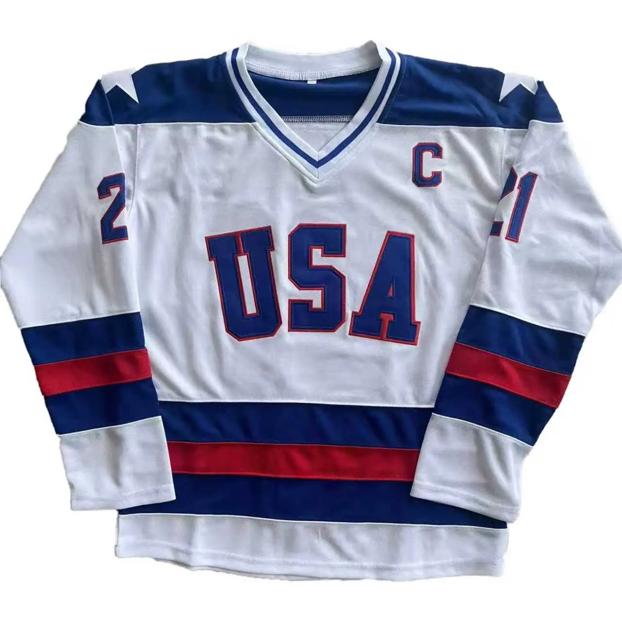 Men's US Ice Hockey Team 17th & 21st Jersey Tees - Sweat Wicking Breathable Classic Style Must-Haves for Fans, Jersey Tee