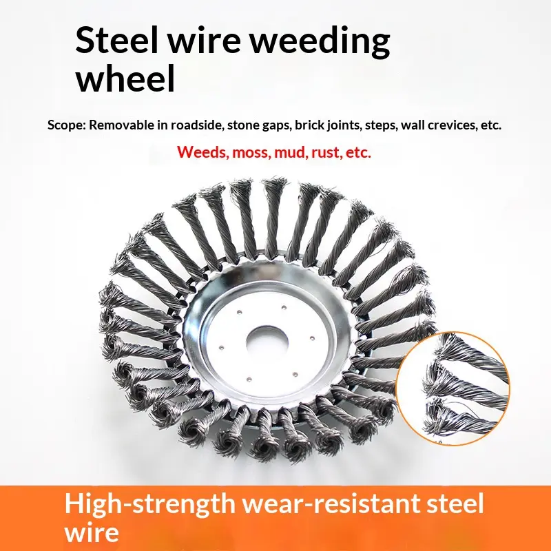 Steel wire weed head, rotary weed remover, nylon weed disc, grass trimmer attachment set