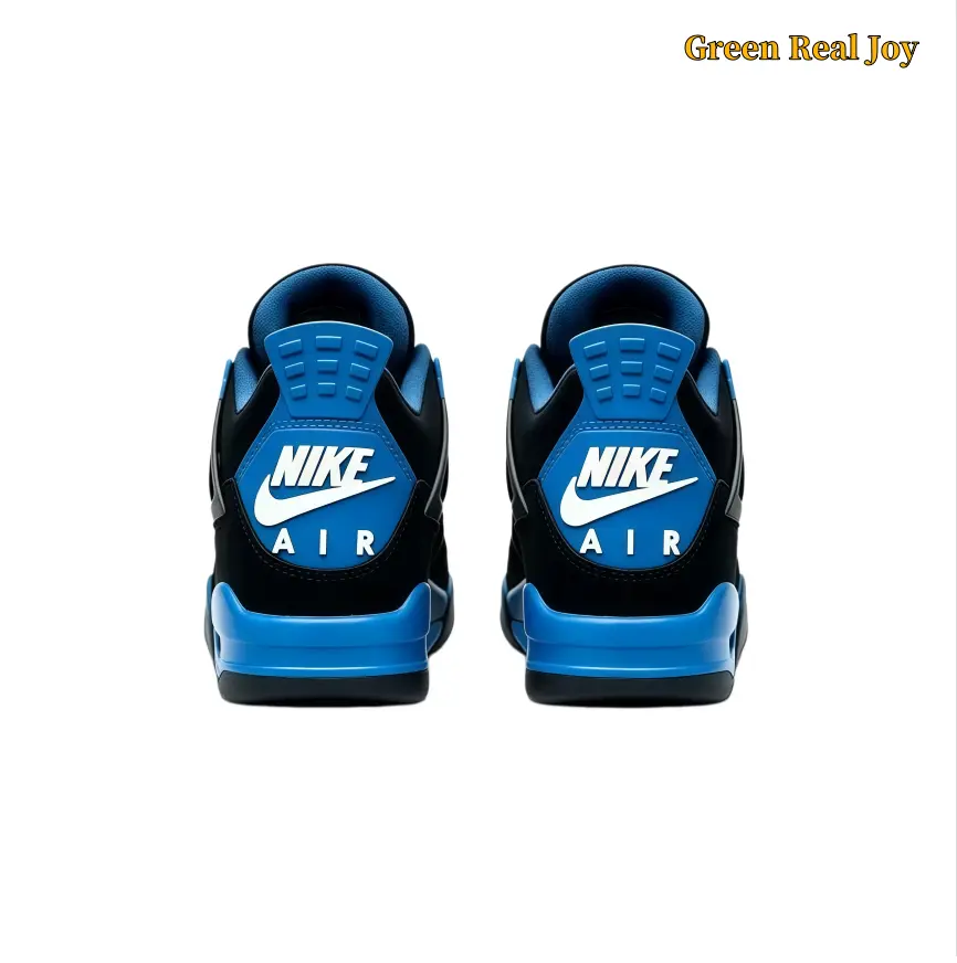 Retro Black Royal Blue Colorblock Mid Top Basketball Sneakers Brand New Breathable Grid Mesh Air Cushion Trainers Shock Absorbing Air Soft Landing Stable Ankle Support Classic Street Footwear Multi Size Breathable Comfort Athletic Sneakers