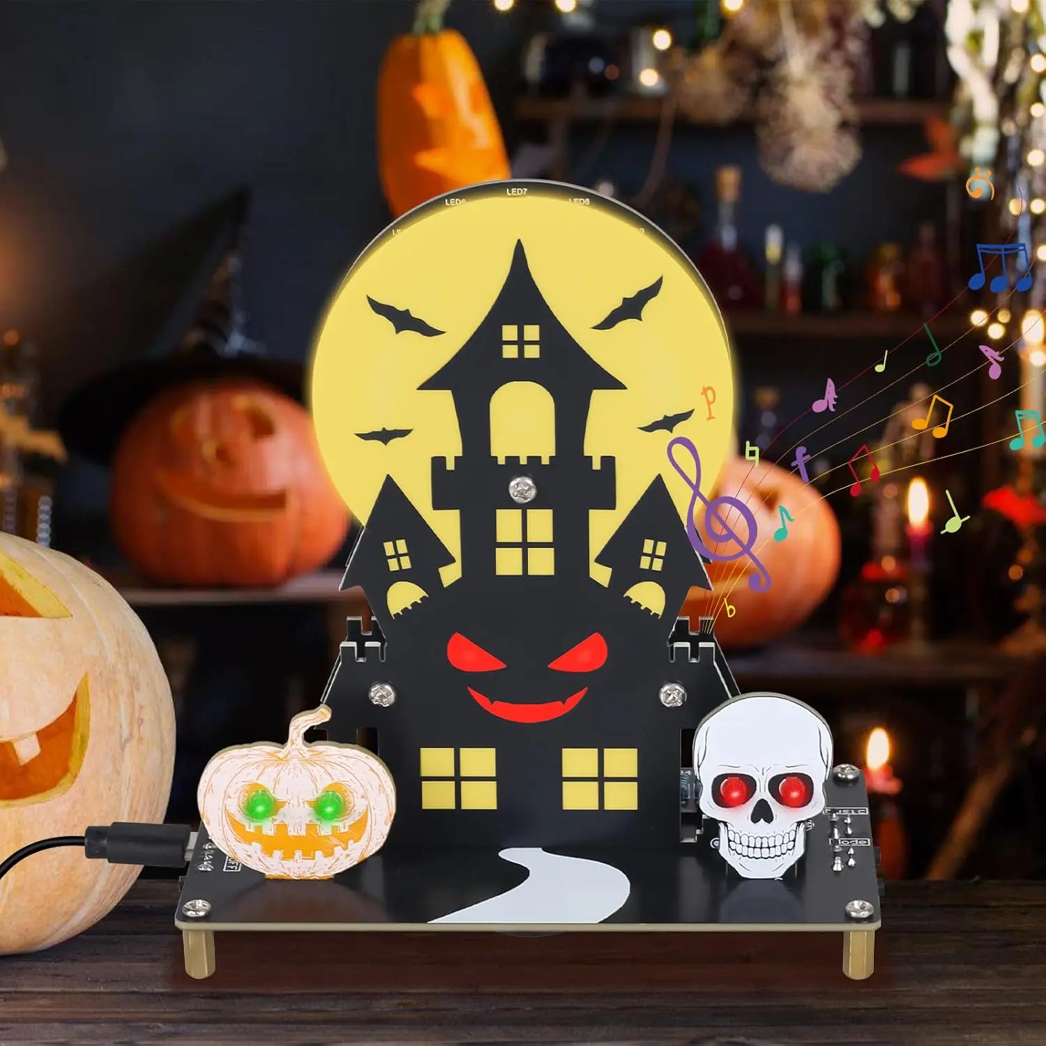 Halloween DIY Soldering Kit – Haunted Castle with 3 Light Modes & Spooky Sounds | Fun STEM Project for Kids & Halloween Decor
