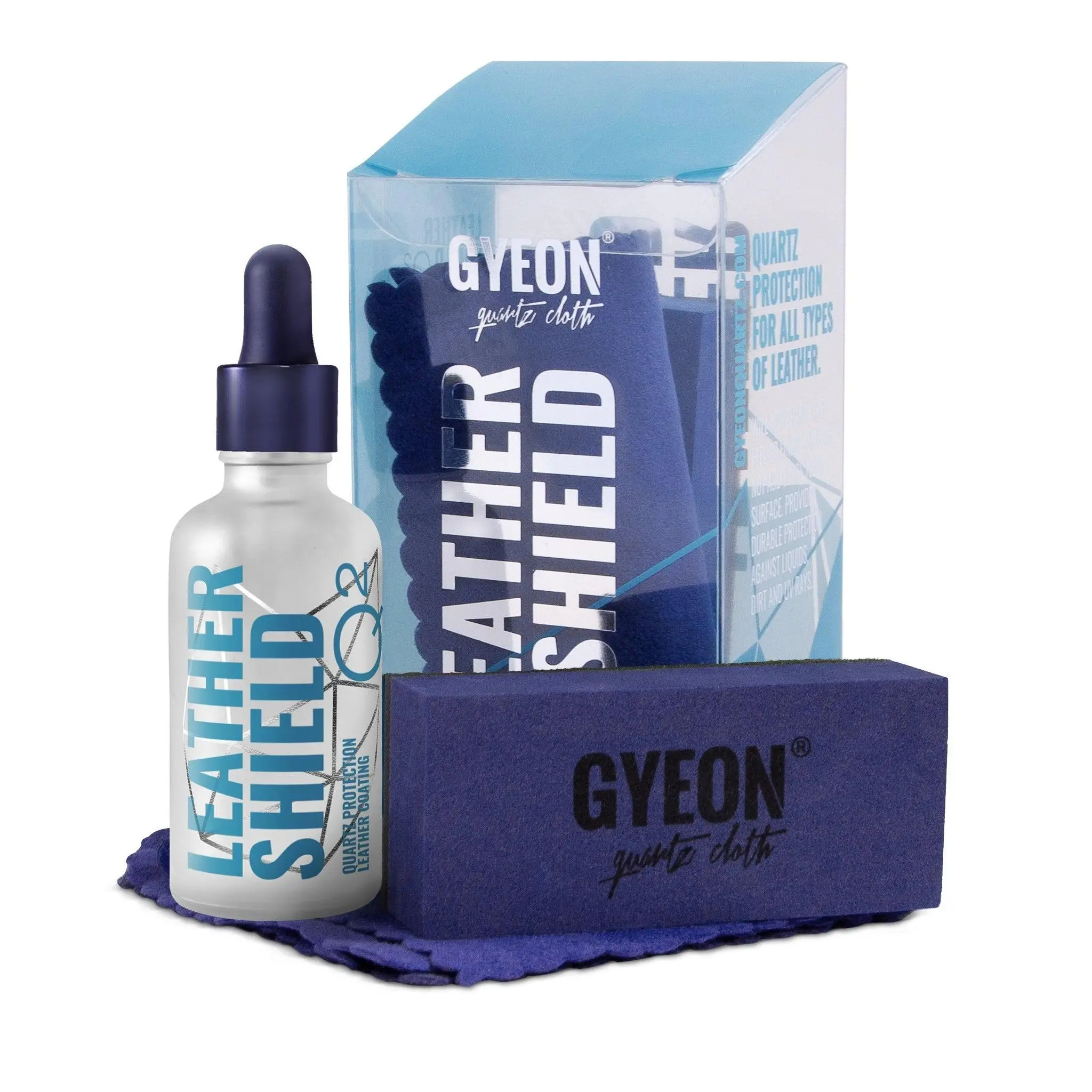 GYEON Q2 LeatherShield EVO Leather Coating | Invisible SiO2 Protection for Modern Automotive Leather | No Change to Colour Feel or Finish | Resists Dirt Liquids UV and Dye Transfer