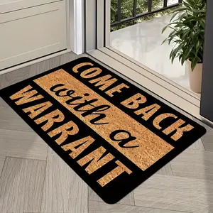 Flannel A Fun Doormat, A Welcome Mat For The Front Outdoor Entrance, Featuring A Search Warrant Or A Return Doormat, Made Of Non-Slip Rubber, Suitable For A Quirky Kitchen Mat In A For Home Or Cottage