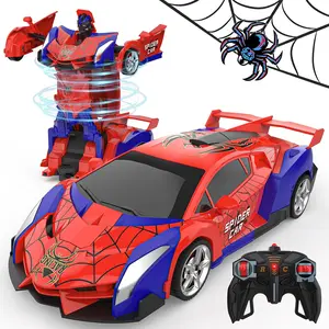 Remote Control Car - Transform Robot RC Cars Contains All Batteries: One-Button Deformation and 360 Degree Rotating Drifting, Present Christmas Children's Day Birthday Gift for Boys/Girls