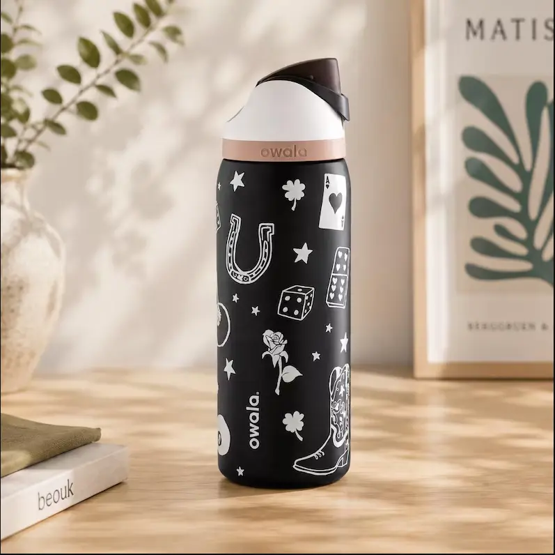 Owala Exclusive FreeSip 32 oz Water Bottle, Stainless Steel Insulated Reusable Drinkware, Stylish Everyday Travel Bottle