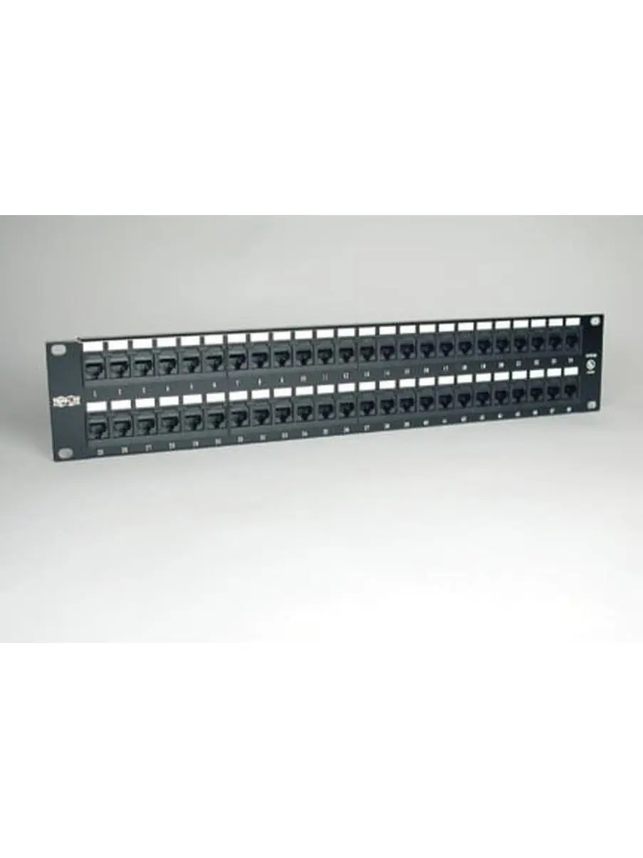 TRIPP LITE 48-Port Cat5e Patch Panel - 19in High-Density Panel Design, 568B Wiring, Color-Coded, Enhanced Network Connectivity (Computers & Office Equipment Network Component), 48 Ports, High-Density 19In Panel Design