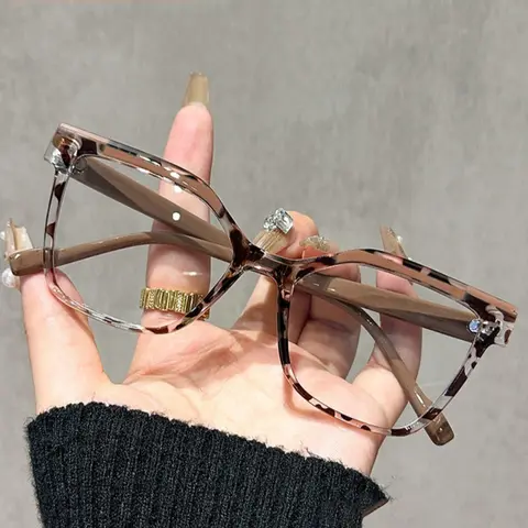Reading Glasses with Metal Hinge, Lightweight Correction Minimalist Color Block Design, Fashion Presbyopic Eyewear, Power +1.0 to +4.0, Reading Eyeglasses