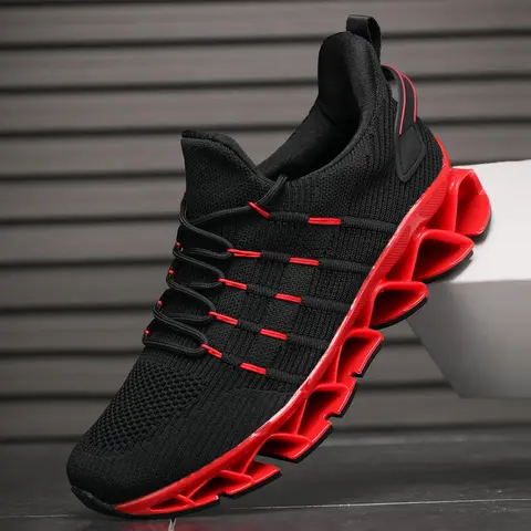 K1REALRUN Men's All-Seasons Running Shoes - Breathable Mesh Lace-Up, Knitted Non-Slip Sole Platform, Athletic Performance Jogging Shoes, Workout Sneakers for Walking, Gym (EU39/US6.5, EU41/US8)