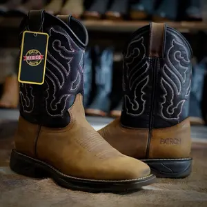 6001 Crazy Tan Patron Boots Mens work boots Botas de trabajo