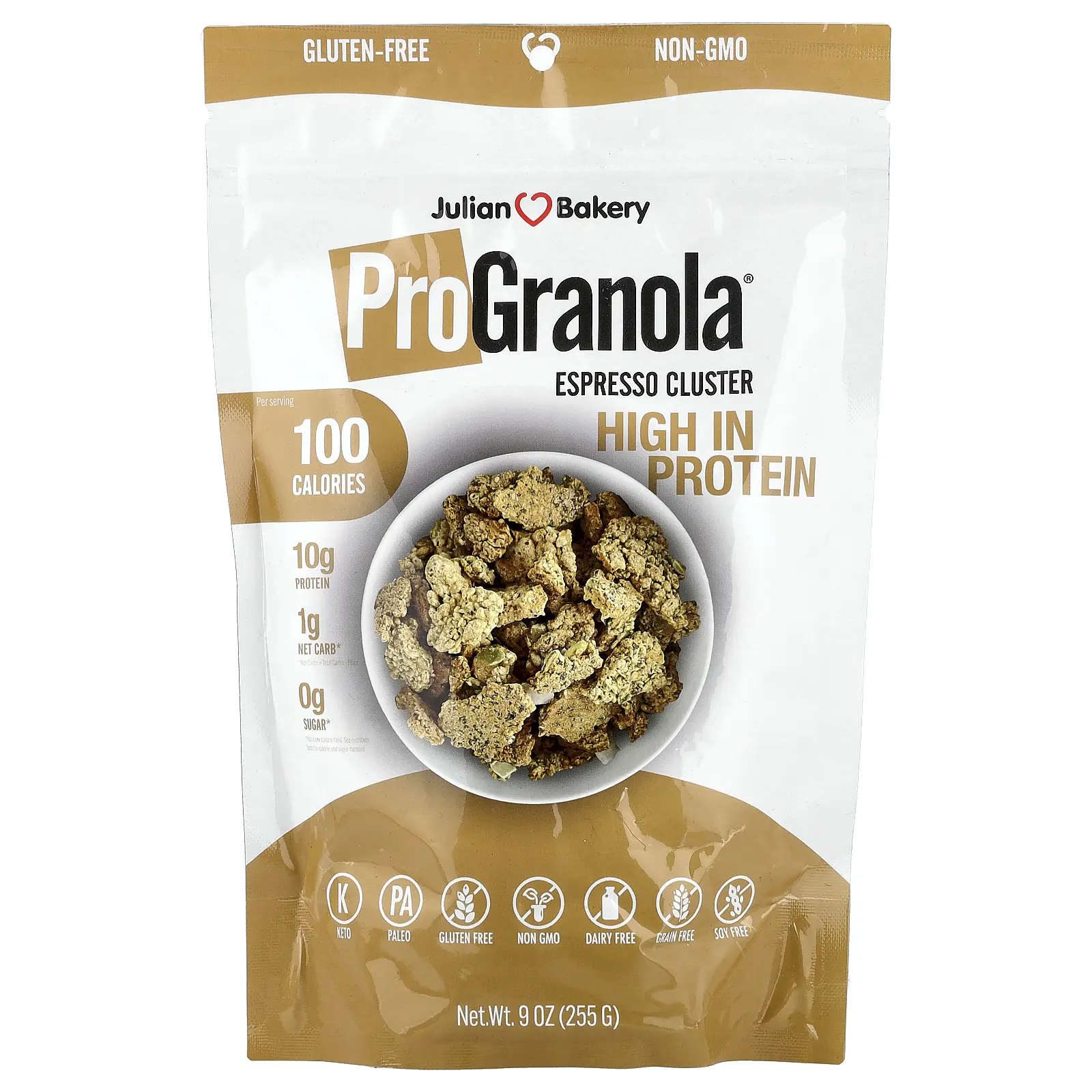 Julian Bakery ProGranola®, Espresso Cluster, 9 oz (255 g) Julian Bakery ProGranola®, Espresso Cluster, 9 oz (255 g)