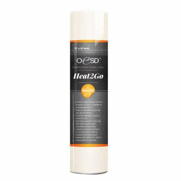 OESD Heat To Go Embroidery Stabilizer - 9"x10yd Heat-Removable Support, Trusted by Makers, for Quilting Projects, Better Stitch Control, Cleaner Finishes, Easy Management, 9X10yd