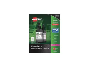 AVERY 60506 2" x 2" GHS Chemical Labels for Laser Printers, 600 labels/50-sheets