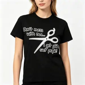 "Hair Stylist Scissors" Funny Meme Graphic Tee |   Barber & Salon Professional Statement T-Shirt |   Unisex Streetwear Casual Daily Wear Top