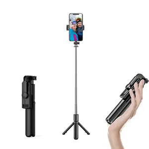 Selfie Stick Tripod with Fill Light, Durable Stainless Steel Design, Wireless Remote Control, Stable Three-Leg Support for Live Broadcasting