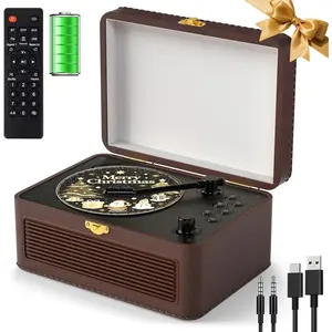 CD Player Portable : Retro CD Players with Speakers  CD-Player 3600mAh Rechargeable & Radio & Remote Control Support USB/AUX Playback Headphone Jack