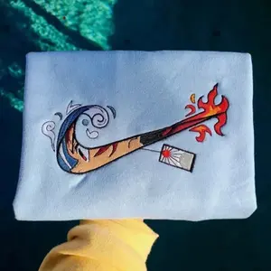 Tanjiro Embroidered Sweatshirt or Hoodie