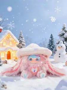 QiQi -Cheer Up Bunny 400% series Mystery Boxes Bag Pendant Bunny Plush Dolls Soft Collectibles （Hidden Style 2/36）