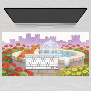 LIVEKEY Large 40x80cm Computer Mouse Pad - Non-Slip Rubber Base, Smooth Precision Control, Stitched Edges, 3D Banana Fantasy Plastic Desk Mat, Office & Computer Accessory for Adults