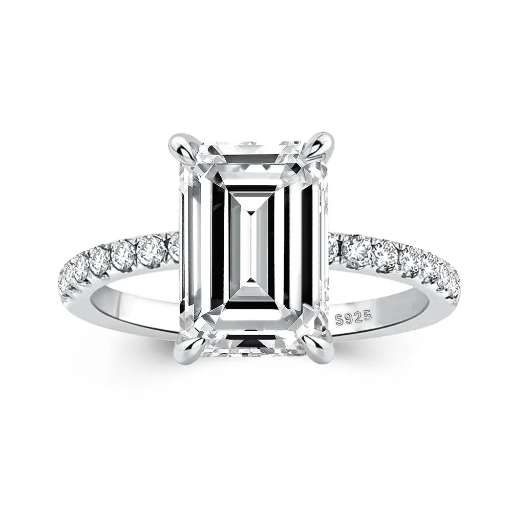 Effinny 3.5ct Classic  Women's Engagement Ring, 5A Grade Cubic Zirconia Engagement Ring in 925 Sterling Silver, Anniversary Ring Outdoorfun, Wedding Ring, Adults