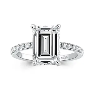 Effinny 3.5ct Classic  Women's Engagement Ring, 5A Grade Cubic Zirconia Engagement Ring in 925 Sterling Silver, Anniversary Ring Outdoorfun