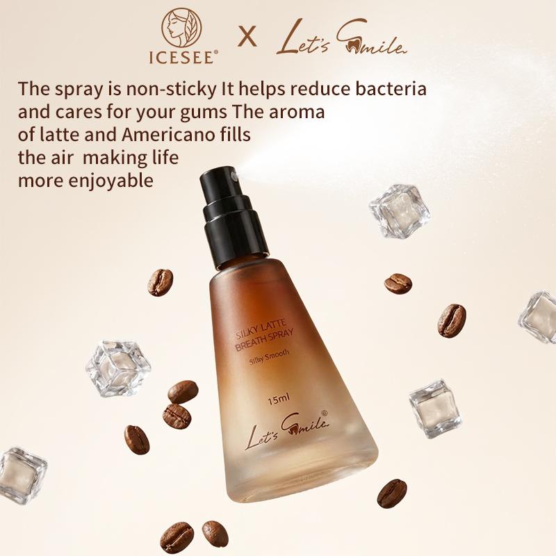 ICESEE Portable Pocket-Sized Breath Spray Rich Coffee Aroma Fresh Breath On-the-Go Instant Fresh 10ml 15ml Oral Care