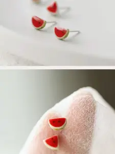 Cute Animal Fruit Ear Studs for Girls, Fashionable Earring Set for Students & Children, Perfect Gift Idea for Kids' Jewelry Collection