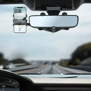 Rear View Mirror Phone Holder for Car - Secure & Convenient Mounting Solution