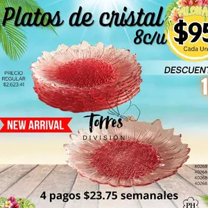 platos de cristal