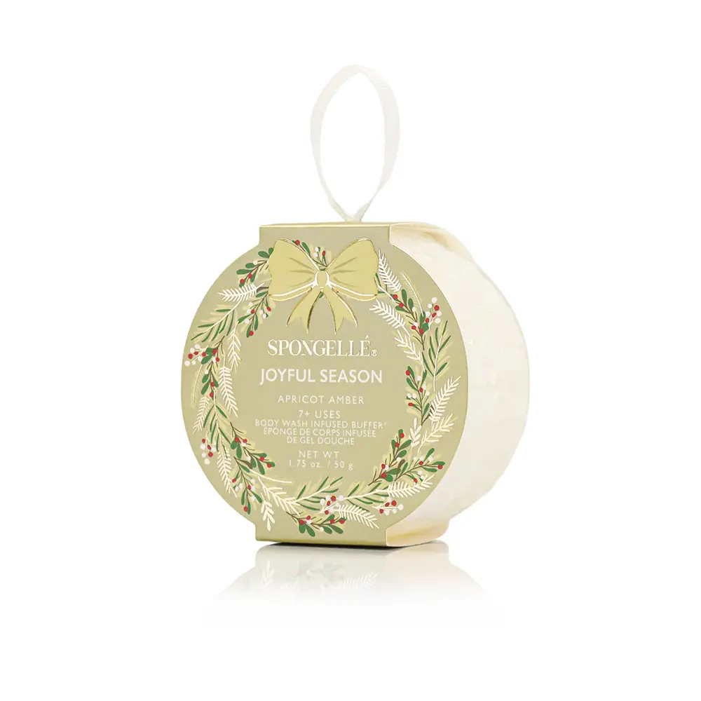Joyful Season - Apricot Amber Holiday Wreath Body Wash Infused Buffer