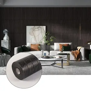 Removable Self-Adhesive Striped Wallpaper Board, Fake Wood Texture Wall Covering, Ideal for Bedroom TV Background, Living Room, 15.74x118 Inches