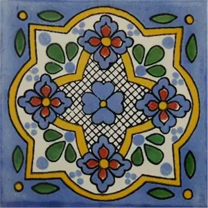 Talavera L124 6x6 6 x 6 in. Mexican Decorative Tiles, L124 - Pack of 4
