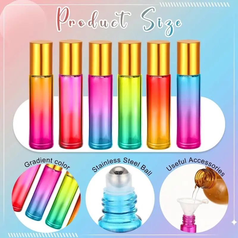 Unisex 10 ml & 1oz & 2oz Roll On Bottles with Stainless Steel Ball for diy project bottles