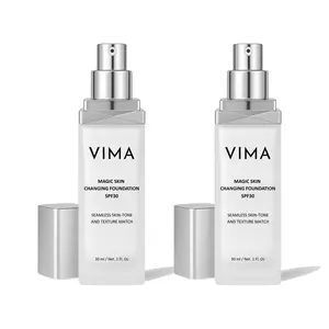 Vima Color Changing Foundation with Sunscreen – Fragrance-free - Paraben-Free and Vegan Makeup – Lightweight, Long-Lasting Coverage – 1 fl oz