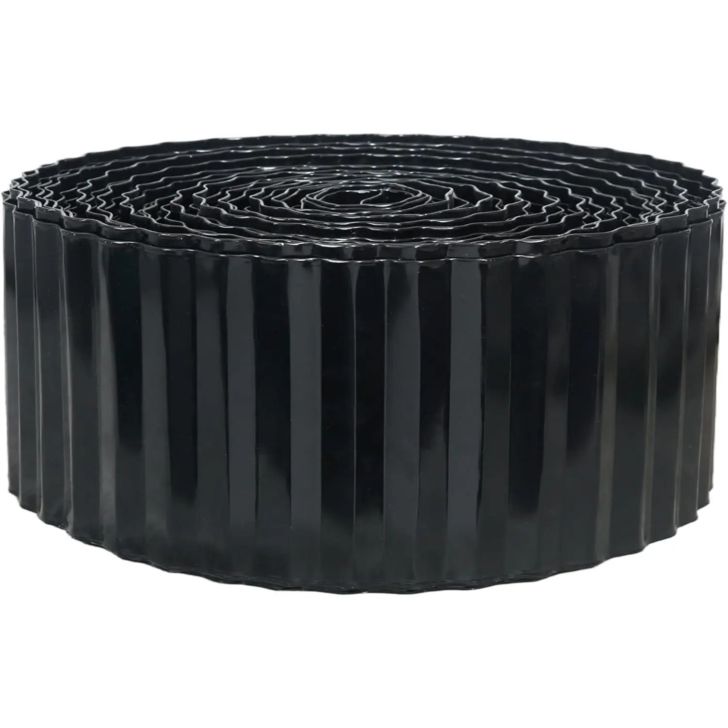 Corrugated Metal Garden Edging, 4"x100Ft Landscape Edging Border for Lawn, Flower Bed and Garden, Flexible Lawn Edging for DIY Tree Surrounds Borders and Landscaping, Black