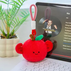 Happy Apple Toy mini Plush Fun Pendant Strong Orange Creative Toy with Cute Design and Durable Rope for Kids kawaii stuffed animal