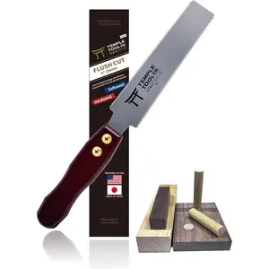 Japanese Flush Cut Saw - 6 Inch Double Edge Pull Saw for Flush Cutting Dowels, Pegs, Wedges - Hardwood Softwood