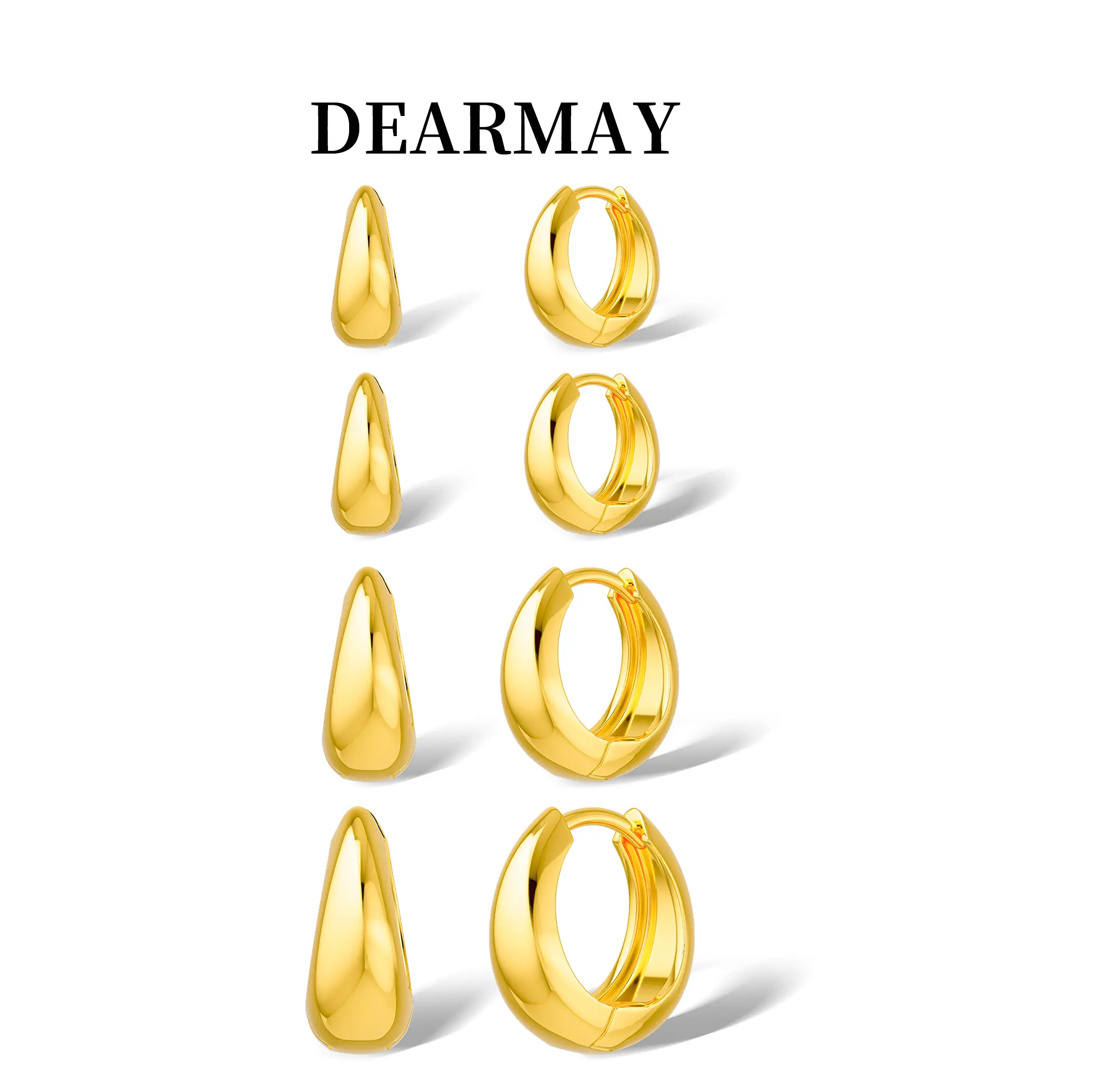 Dearmay Gold & Silver Hoop Earrings for Women Summervibes Gold Earrings Silver Earrings Elegant Jewelry Gifts for Girls Best Gift For Mother' s Day