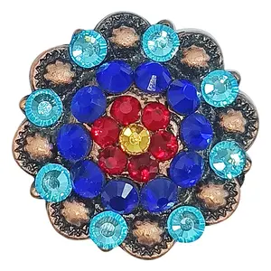HILASON Pc Western Screw Back Concho Turquoise Berry Copper Cowgirl | Bridle Conchos Belt Slotted