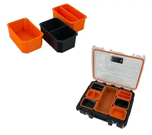 Ridgid 2.0 Pro Gear Small Parts Organizer Box Compatible Small Nesting Bins - Orange