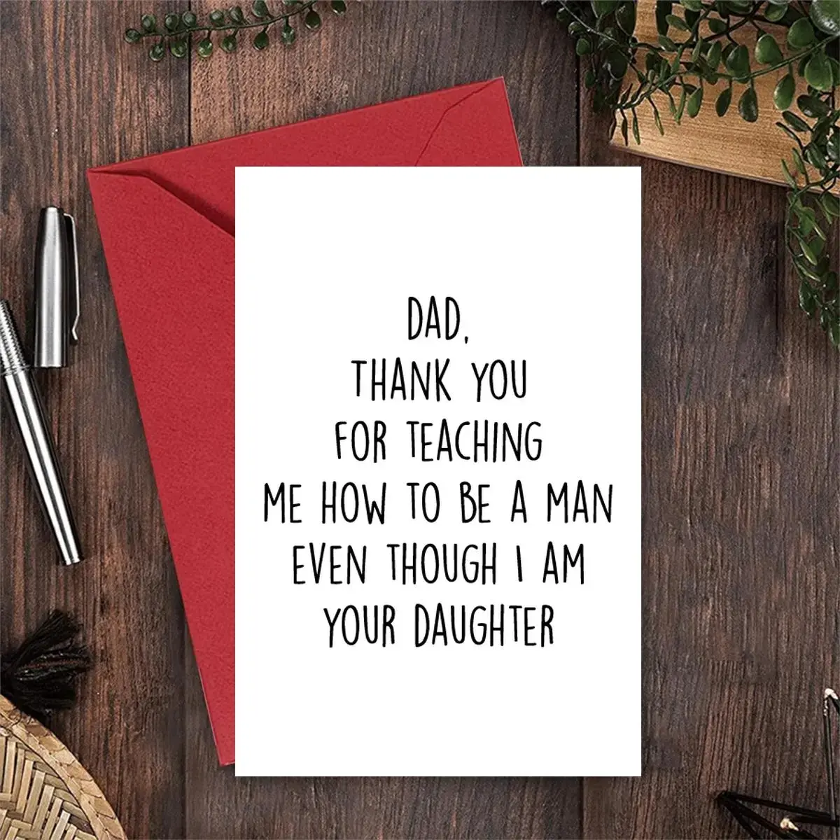 Happy Father’s Day Card, Funny Letter for Dad, Greeting Card with Envelope, Perfect for Father’s Day or Special Occasions, Great Gift for Dad, Grandpa or Father Figure, Positive Message Card, Men Gift -DPCLICK