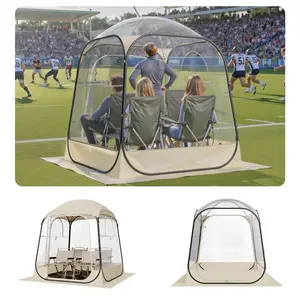 VEVOR Pop up Sports Tent, 47x47 in Clear Bubble Tent for 1 Person, Waterproof Outdoor Pod with Floor Mat Top Cover, Garden Igloo Dome Tents Camping Shelter for Events Fishing CheeringVEVOR Super Brand Day