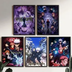 Jujutsu Kaisen Anime Poster , Group Shot Edition , For Die-Hard Anime Fans  Vivid, High-Quality Print , Decorative Wall Art , Canvas Poster Art Perfect for Decorating Homes, Bedrooms, Living Rooms, Offices, and Dormitories