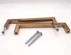 Modern Square 5.41 Inch Cabinet Pulls In Polished Gold, 10 Pack For Kitchen, Wardrobe And Cabinets