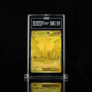 MEGA CHARIZARD X EX 2025 POKÉMON MEGA EVOLUTION #130/094 PHANTASMAL FLAMES MEGA HYPER RARE TAG 7.5