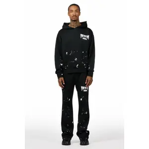 Twinkle 2.0 Black/White Hoodie Relaxed Track Set