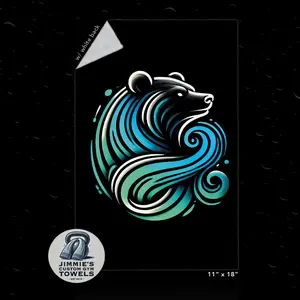 Bear the Waves • Soft Workout Towel - Great For Sweat, Wellness, Spa, Gym, Workouts + More!